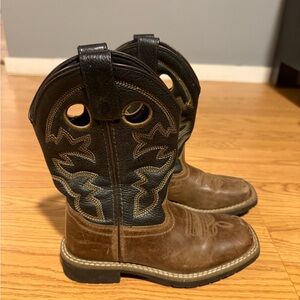 Brown and Black Western Boots